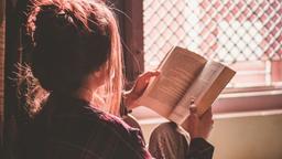 Woman reading a book